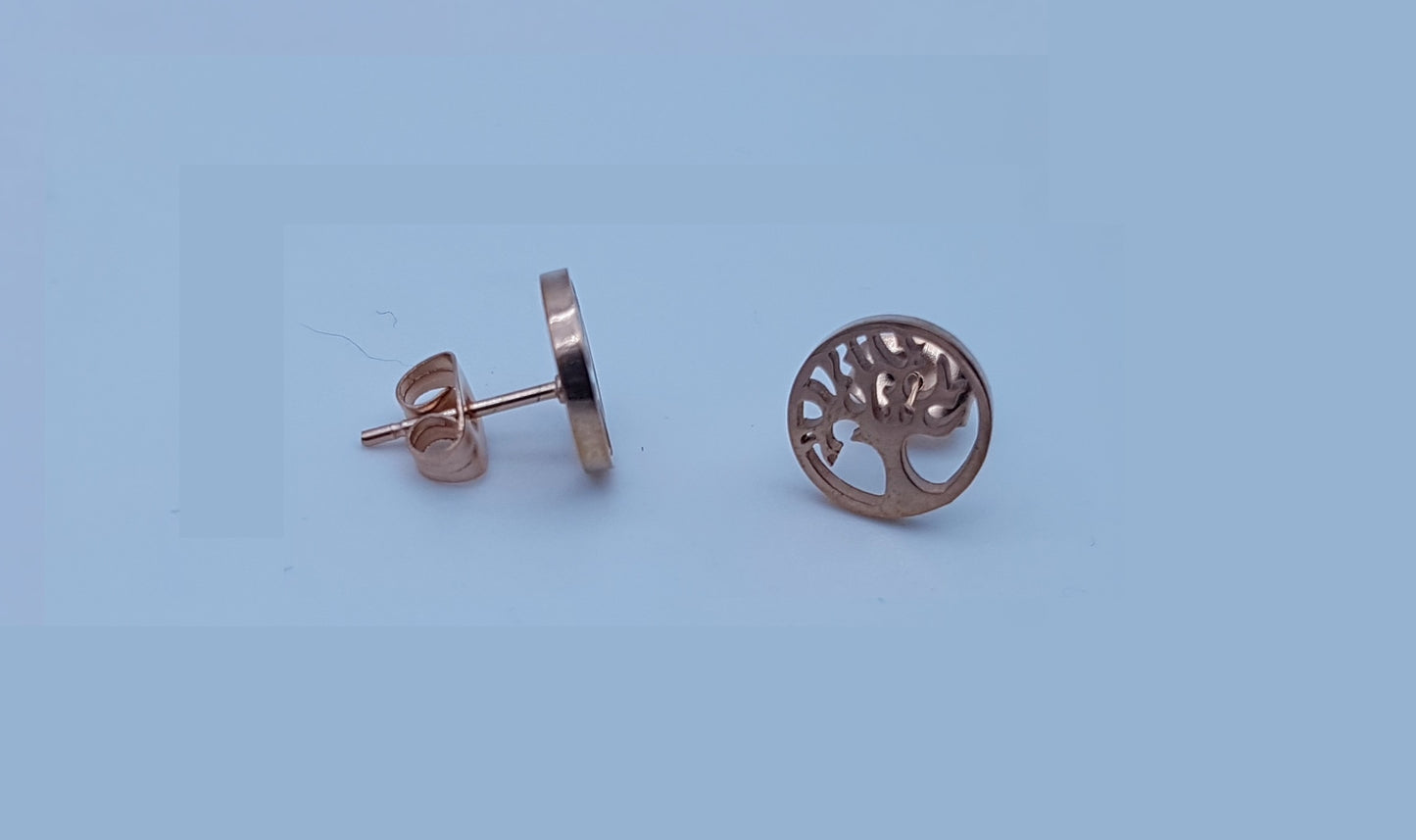Ohrstecker Lebensbaum rosé