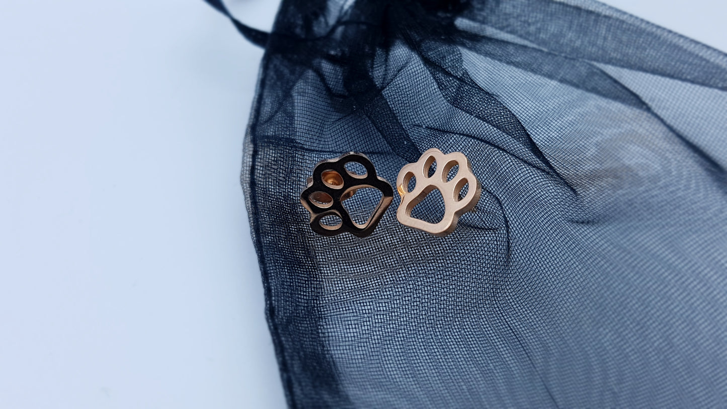 Ohrstecker Hundepfote rosé