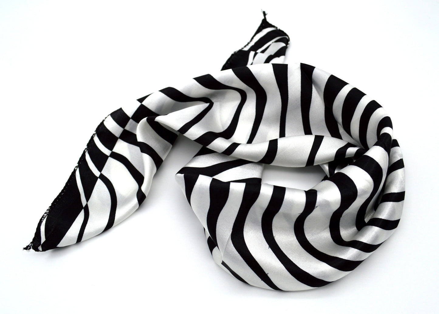 Halstuch Zebra- Print Bandana schwarz weiß