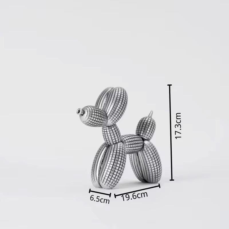 Ballonhund kariert 3D Optik