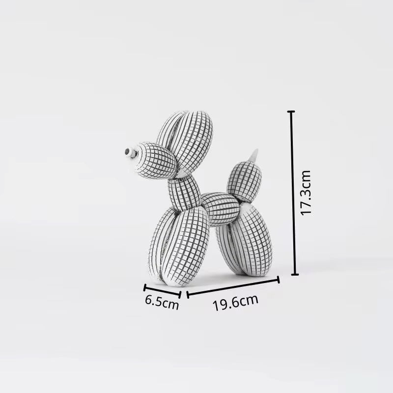 Ballonhund kariert 3D Optik