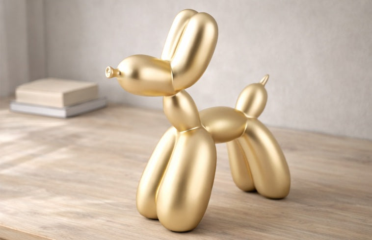 Ballonhund Deko Gold – Moderne Design Figur für stilvolle Wohnräume