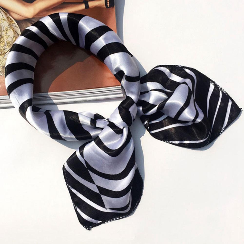 Halstuch Zebra- Print Bandana schwarz weiß