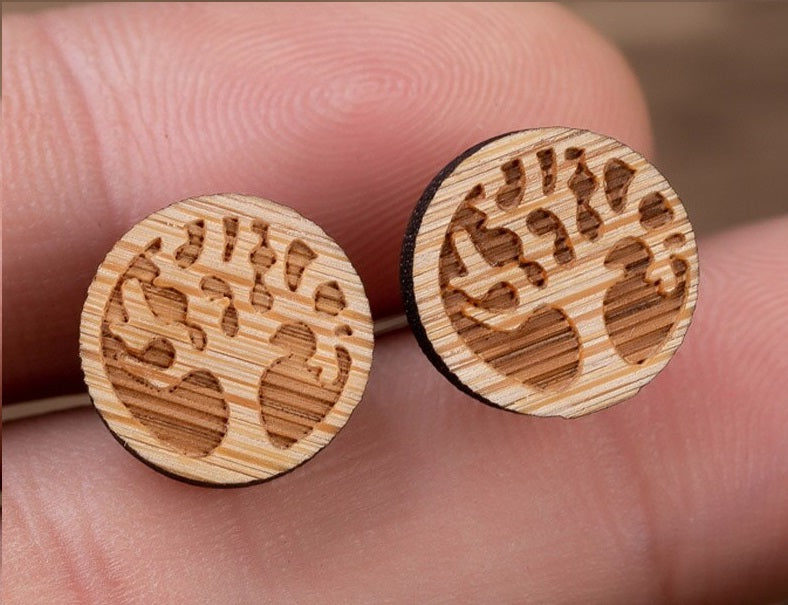 Ohrstecker Holz Lebensbaum Tree of Life