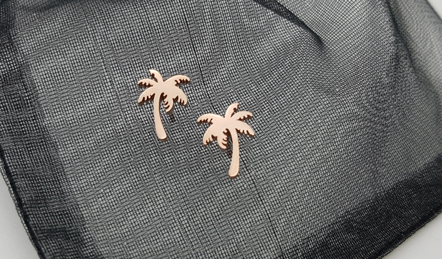 Ohrstecker Palme rosé