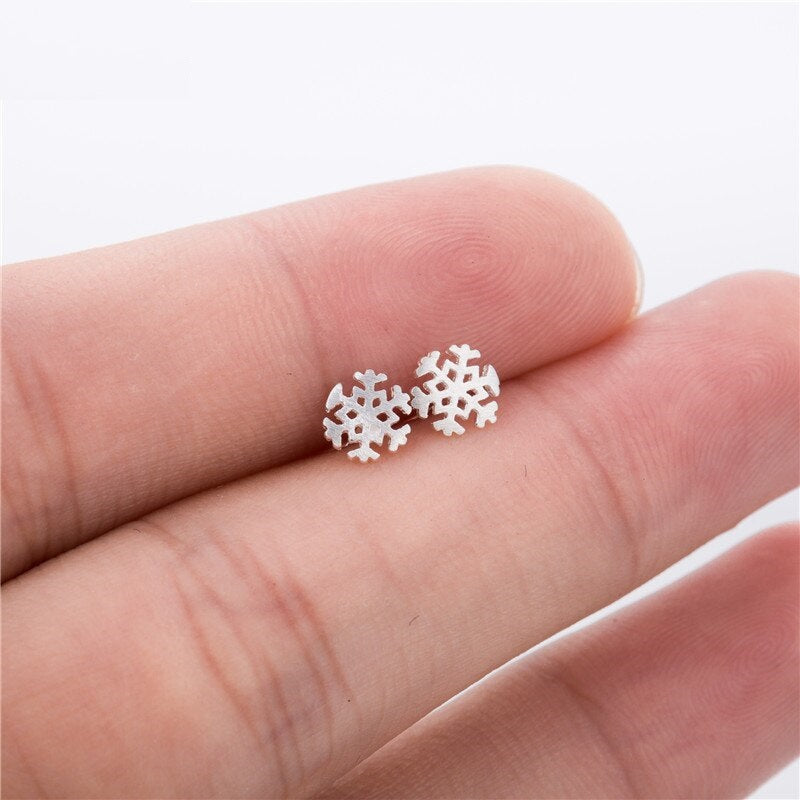 Ohrstecker Schneeflocke Schnee
