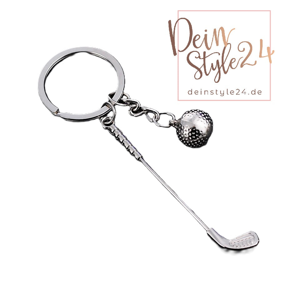 Schlüsselanhänger Golfschläger und Ball