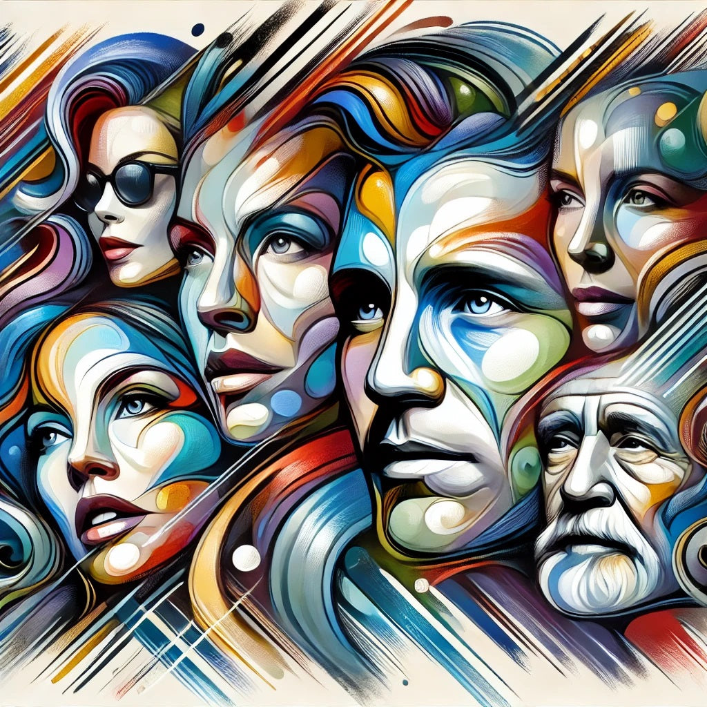 Leinwandbild Gesichter in modernem Stil