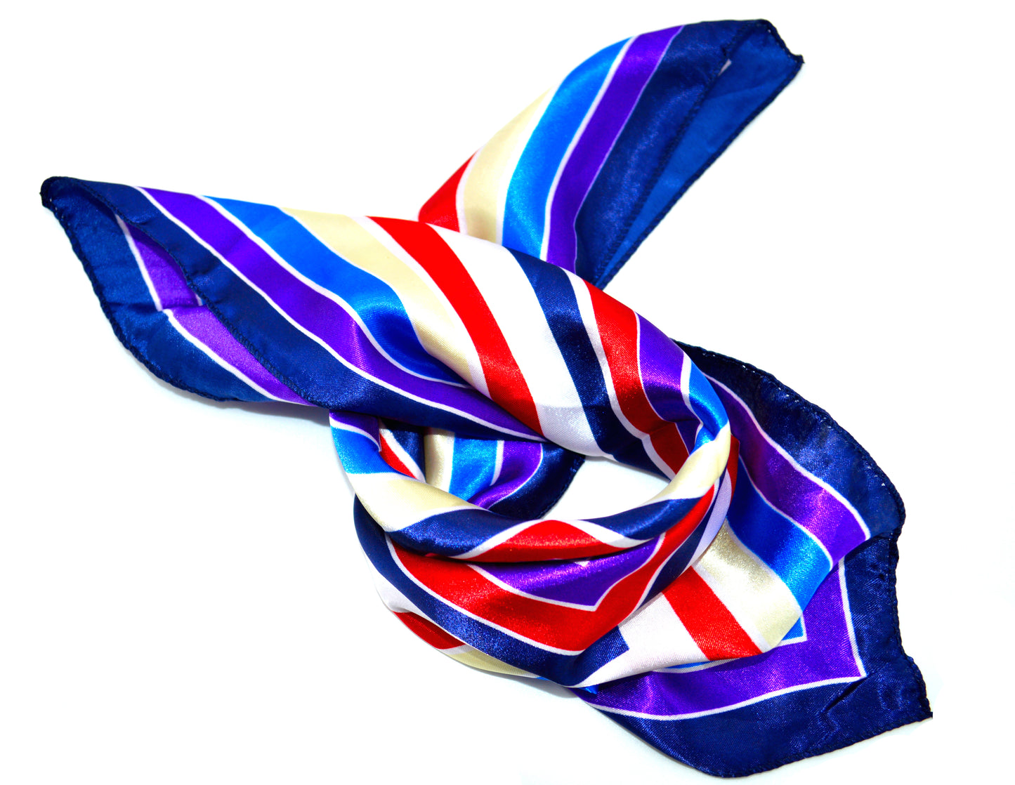 Halstuch Blautöne Tuch Schälchen Viereck Muster Bandana