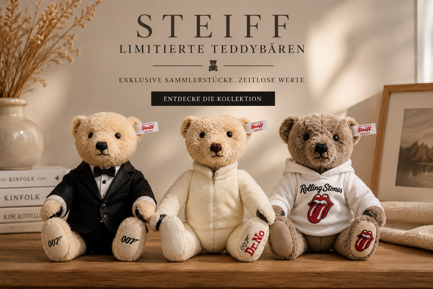 Steiff limitierte Teddybären & Stofftiere