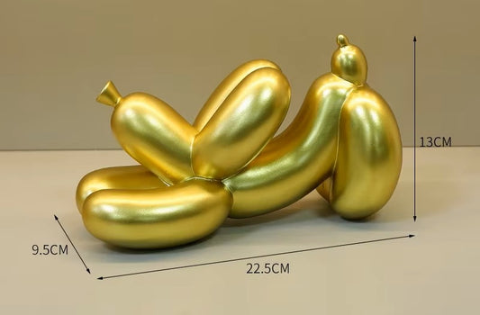Design Deko Figur „Ballonhund liegend“ – Moderne Kunstskulptur