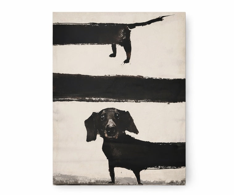 Leinwanddruck Dackel