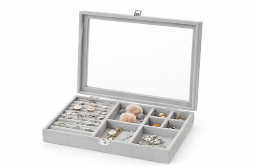 Schmuckkästchen Samt – Schmuckbox für Ringe, Ohrringe & Ketten
