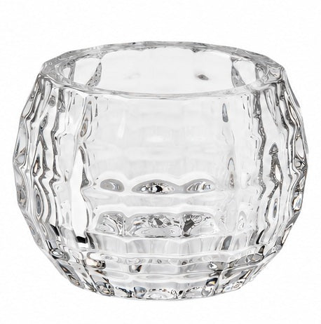 Transparenter Glas Teelichthalter für Hochzeit und Event zum Mieten