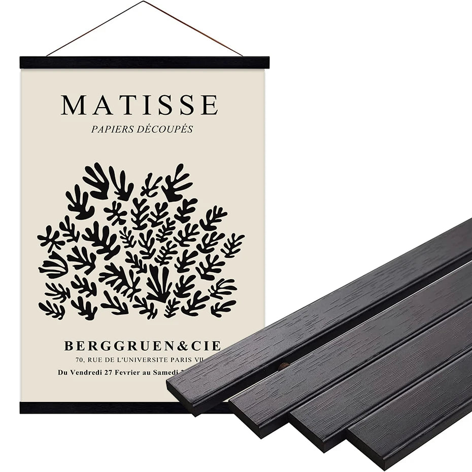 magnetischer posteraufhaenger schwarz holz bilderhalter