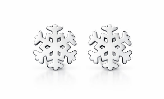 Schneeflocken Ohrstecker Silber kleine Winter Ohrringe