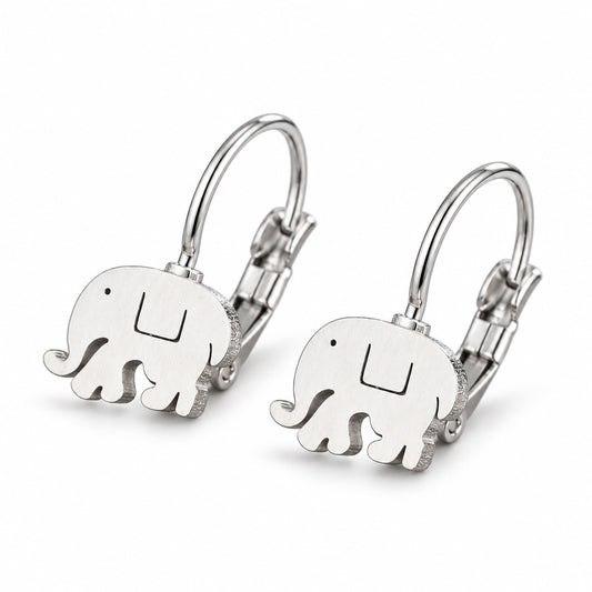 Hoop Ohrringe Elefant silber